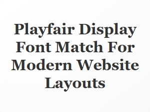 Playfair Display Pairings for Modern Website Layouts