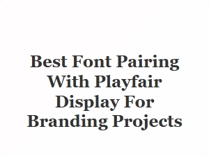 Best Font Pairing with Playfair Display for Branding Projects